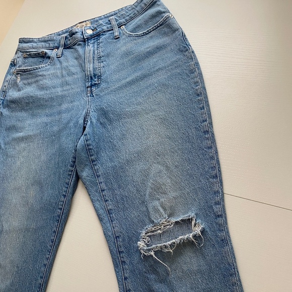 Madewell The Curvy Perfect Vintage Jean Cropped Distressed Size 32 - Picture 8 of 16